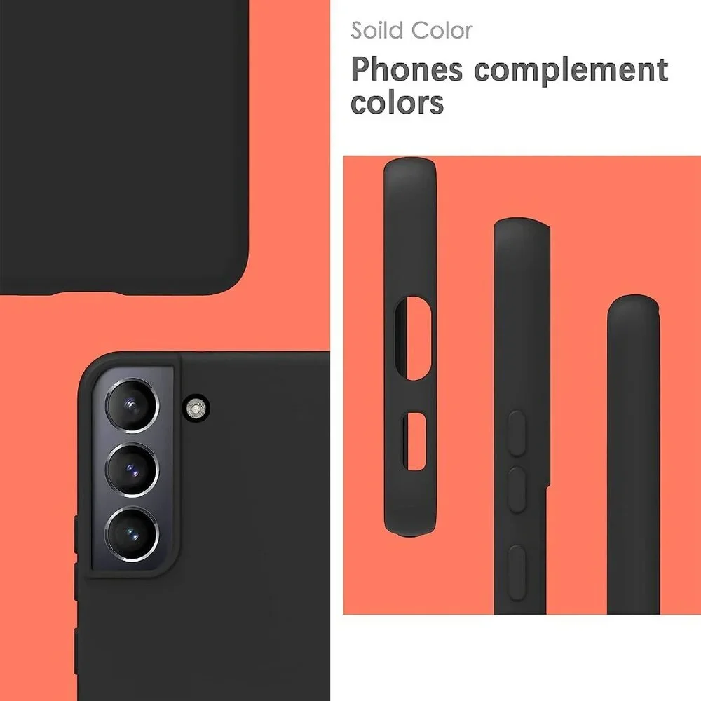 Black Silicone Case for Google Pixel 6 Pro - Slim Durable Shockproof Cover